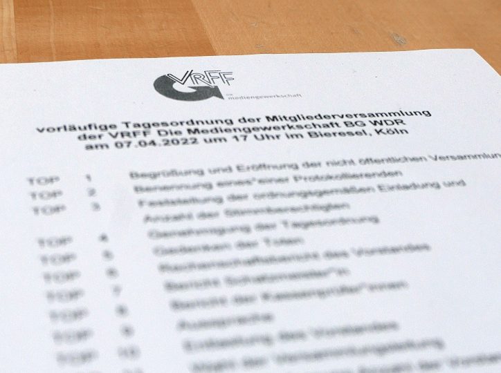 Mitgliederversammlung 2022 der WDR-Betriebsgruppe